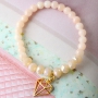 With these natural jade stone  beads you can make beautiful bracelets in trendy spring colours