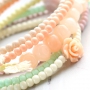 Musthave bracelets in pastel colours with opaque glassbeads 