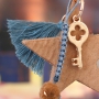Nice Designer Quality heart - or star shaped leather keychains in a trendy fall look 