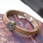 These DQ leather Cuoio bracelets have a beautiful reptile print! Mix them with trendy cabochons