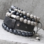 Create cool winter jewellery for men with our natural stone beads, DQ metal and leather