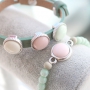 Gorgeous jewellery with trendy Polaris Elements cabochons in light shades for a soft look