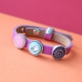 Fun Cuoio bracelets for the little ones with bright Polaris Elements cabochons