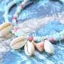 Complete your beach look with homemade jewellery made of bright coloured marvelous shell beads!