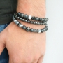 Men&rsquo;s jewellery with skull beads, hematite beads and natural stone beads