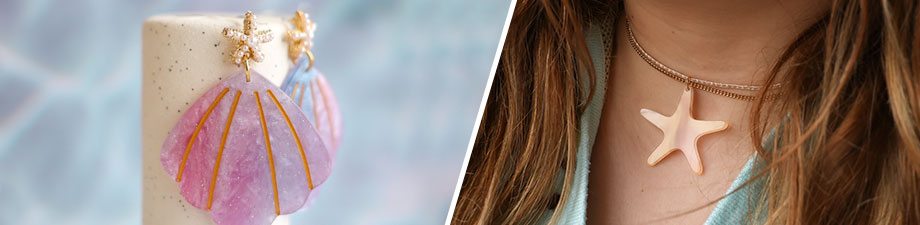 New resin pendants and stainless steel charms