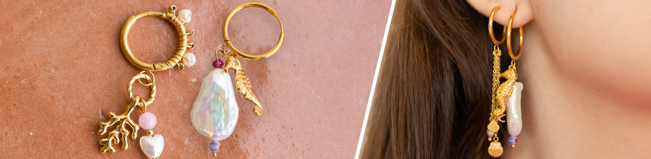 New stainless steel earrings creole with eyelet