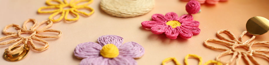 Just in raffia pendants and findings