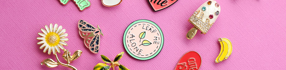 New colourful collection of brooches and pins New colourful collection of brooches and pins