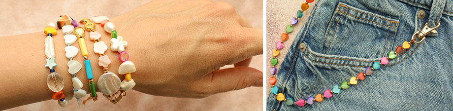 New collection shell beads: colourful and diverse!