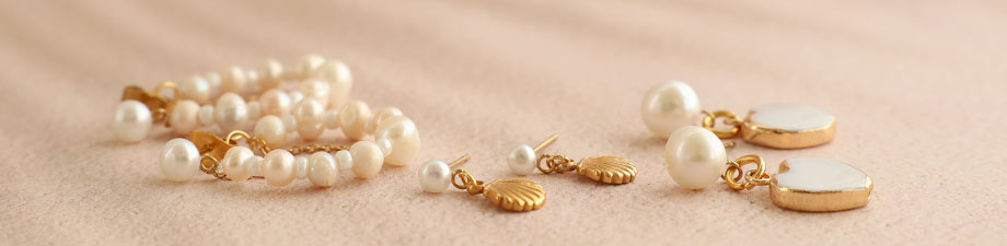 Brand New! Stainless steel earrings pearl with loop