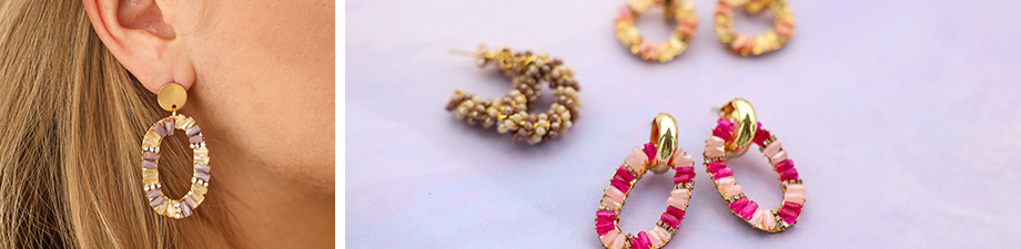 New collection of top faceted earrings and charms