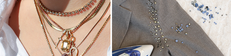 New series of hotfix rhinestones and chains