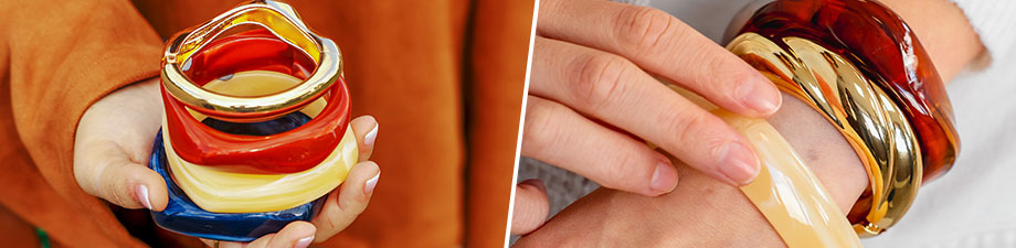 New collection of resin bracelets