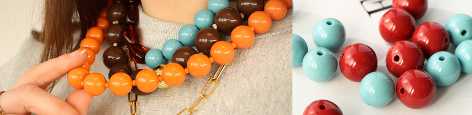 New series DQ acrylic round beads