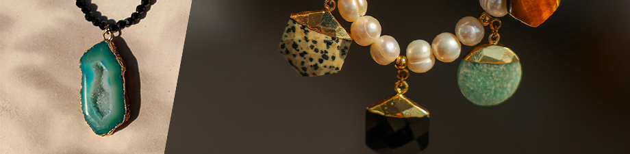 New collection of natural stone charms New collection of natural stone charms