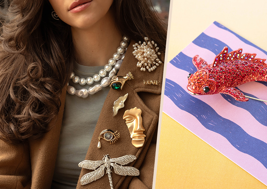 Trendy brooches / pins